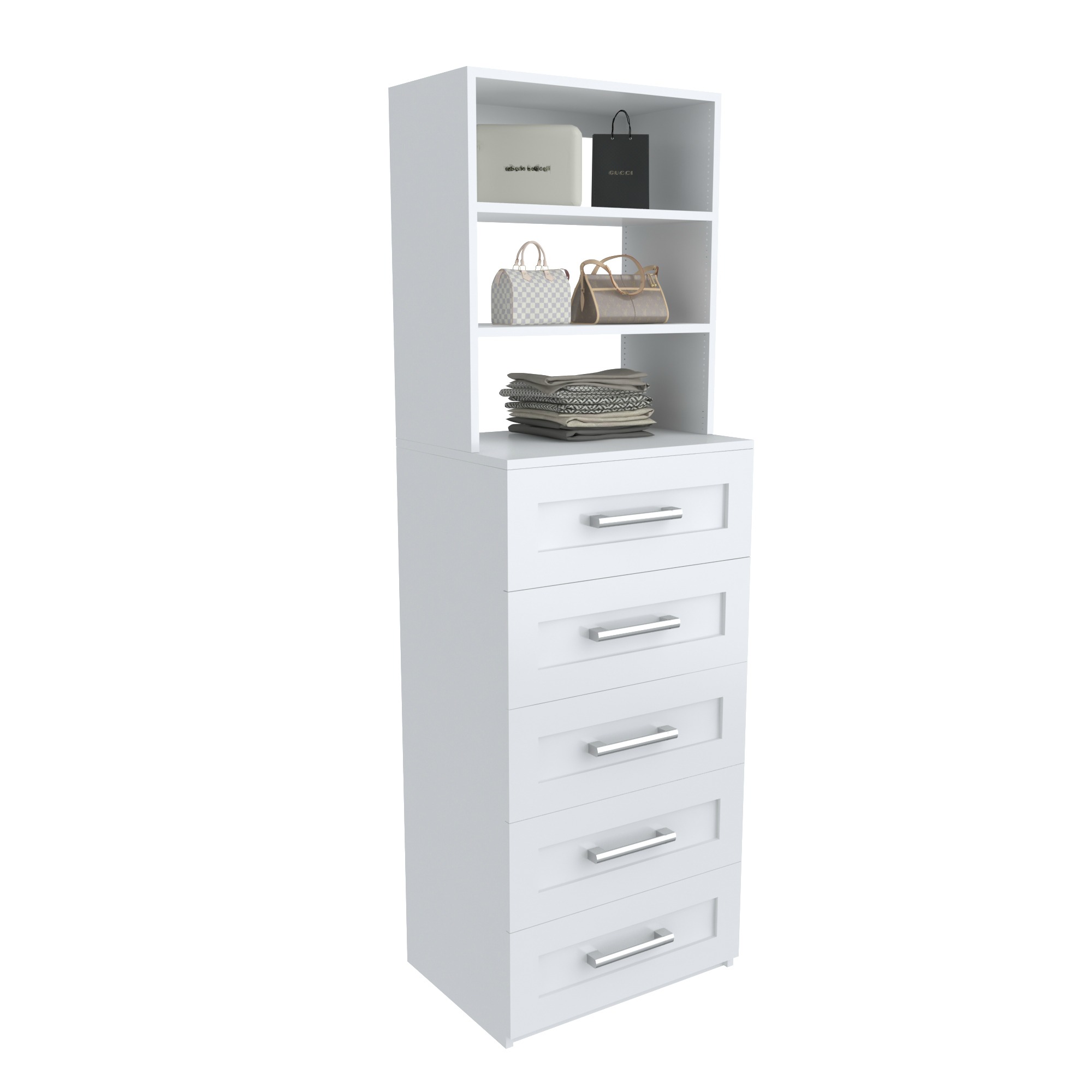 5 Drawers Tall Base with Shelf